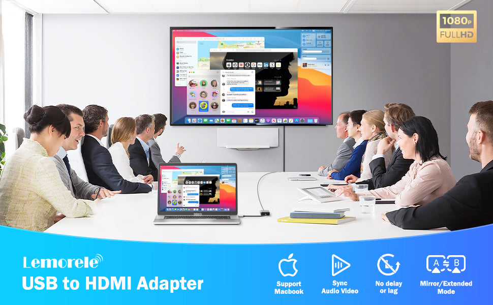 Lemorele USB to HDMI Adapter