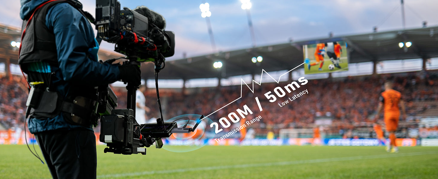 Lemorele Aluminum Wireless HDMI Transmitter and Receivers (Support APP Reception), Plug&Play, 200M 1080P FHD,Stream Video&Audio from Laptop/TV Box to HDTV/Projector/Tablet for Meetings,Home Theatre