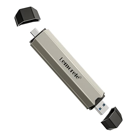 Lemorele M.2 NVMe SSD Enclosure Adapter, Tool-Free, 10Gbps USB C 3.2 Gen2 M.2 NVMe PCIe External Enclosure Adapter for M-Key & M+B Key NVMe Solid State Drives (2230/2242/2260/2280)