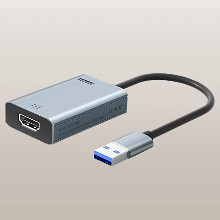 Lemorele USB to HDMI Adapter (MacBook Air/Pro/Windows PC only), 1080P@60Hz USB to HDMI Converter, Mirror Expansion Mode Support, Compatible with Windows 7, 8, 10 and MacOS 10.15+