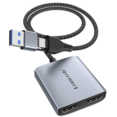 Lemorele HDMI Video Capture Card, Supports full HD 1080P 60FPS Ultra-low latency Output, Suitable for Live Streaming Games, Recording and Other Scenarios, Compatible with Switch, PS5, Xbox, PC and Mac