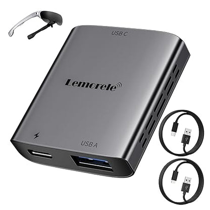 Lemorele Lightning to USB C Video Converter, Adapter for AR Glasses, Compatible with iPhone, Steam Deck, ROG Ally, Switch, Android and Other Mobile Devices - LC20