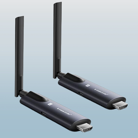 Lemorele Aluminum Wireless HDMI Transmitter and Receivers (Support APP Reception), Plug&Play, 200M 1080P FHD,Stream Video&Audio from Laptop/TV Box to HDTV/Projector/Tablet for Meetings,Home Theatre