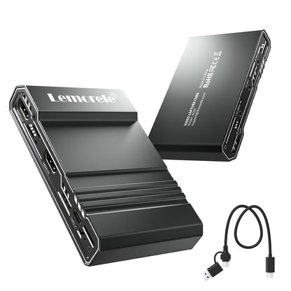 Lemorele Video Capture Card USB C 3.0 with 4K HDMI Loop-Out, HDMI Capture Card for Live Streaming Game Recorder Device, Compatible with Windows Linux OBS OS X Twitch for PS3 PS4