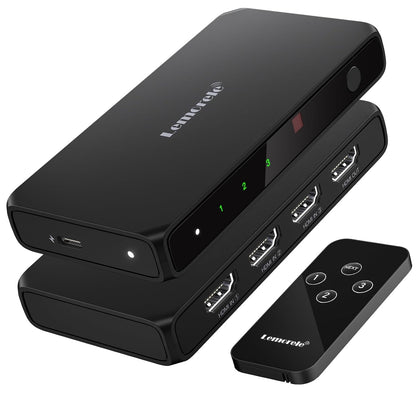 Lemorele 4K HDMI Switch, 3 in 1 Out HDMI Splitter, Triple Multiview Seamless Switcher Selector with Remote Control - G99