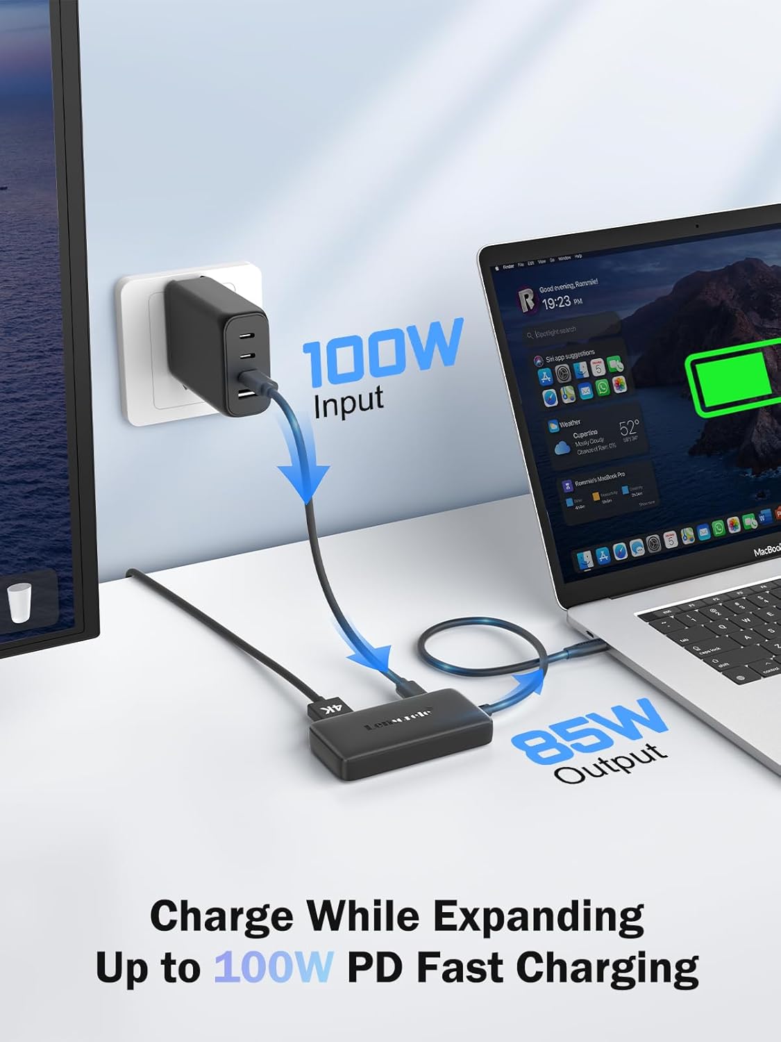 Lemorele USB-C to Dual HDMI Adapter, USB C Hub with 2 HDMI 4K@60Hz