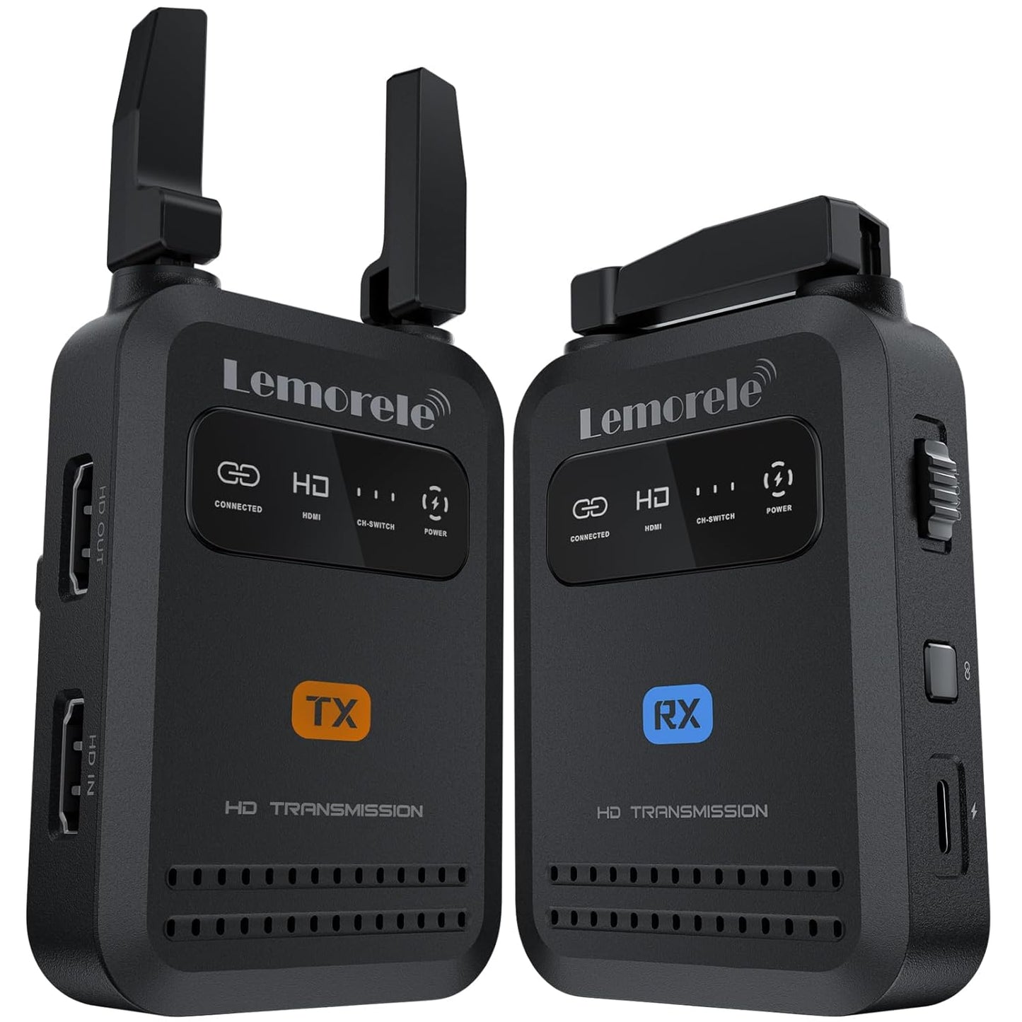 Lemorele Wireless HDMI Video Transmitter and Receiver,Dedicated for Photography,Ultra-Low Latency,Plug-and-Play,1080P Full HD,200M Range,HDMI Wireless Transmitter with Up to 4 Receiver