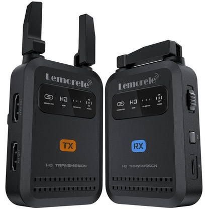 Lemorele Wireless HDMI Video Transmitter and Receiver,Dedicated for Photography,Ultra-Low Latency,Plug-and-Play,1080P Full HD,200M Range,HDMI Wireless Transmitter with Up to 4 Receiver