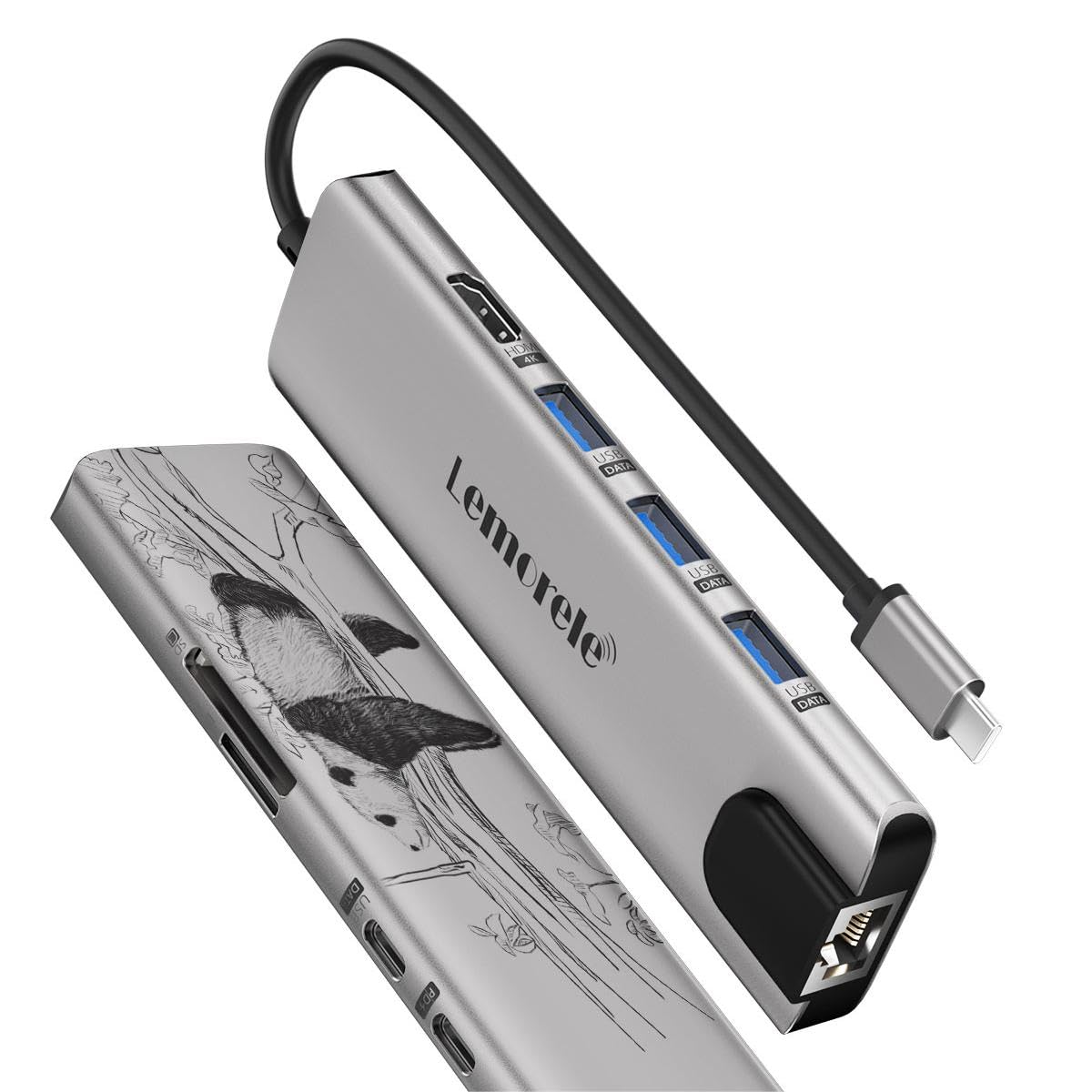 Lemorele USB-C Hub for Laptop with 4K HDMI Port | 9-in-1