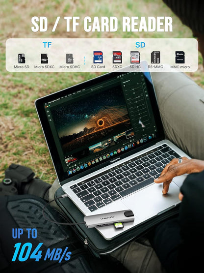 Lemorele USB-C Hub for Laptop with 4K HDMI Port | 9-in-1 - TC39Panda