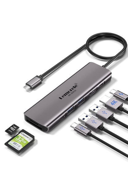 Lemorele 7-in-1Docking Station, Multiport Adapter with HDMI 4K@60Hz - TC45