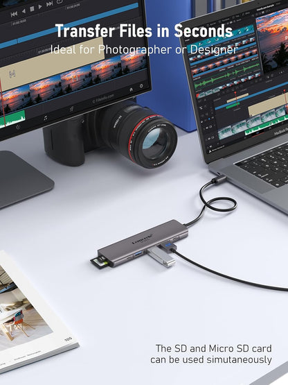 Lemorele 7-in-1Docking Station, Multiport Adapter with HDMI 4K@60Hz - TC45