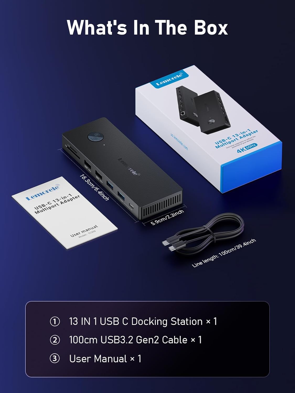 Lemorele 13-in-1 Docking Station with Privacy Protection