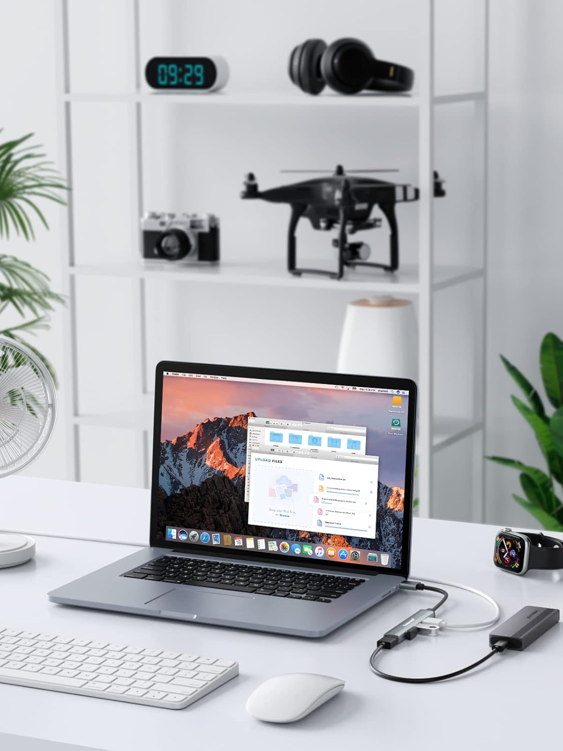 Lemorele USB Hub with 4 Ports for MacBook Pro/Air, PS4, Xbox, Windows, Android